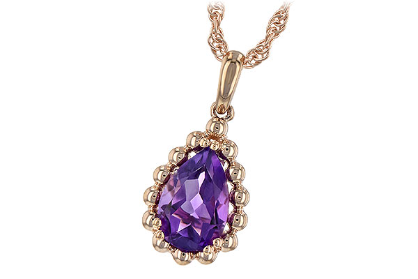 G234-95336: NECKLACE 1.06 CT AMETHYST