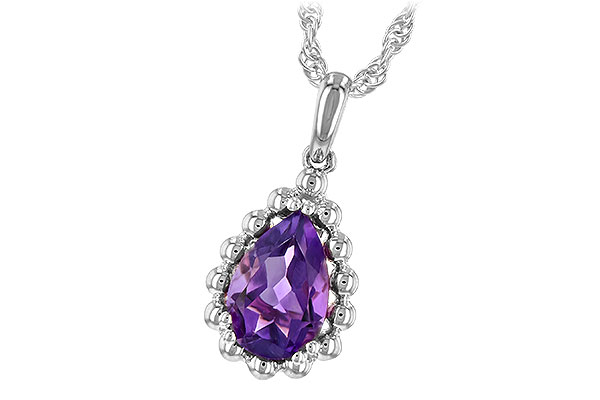 G234-95336: NECKLACE 1.06 CT AMETHYST