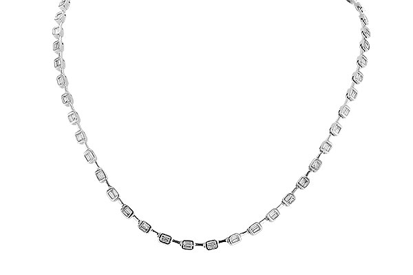 H319-50763: NECKLACE 2.05 TW BAGUETTES (17 INCHES)