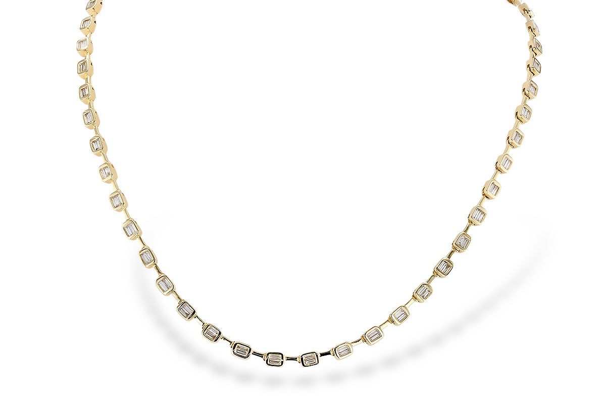 H319-50763: NECKLACE 2.05 TW BAGUETTES (17 INCHES)