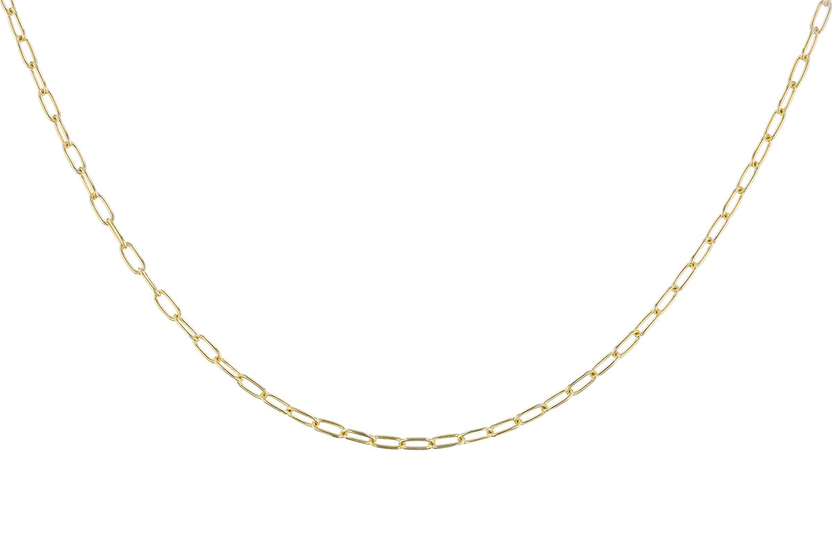 H319-51700: PAPERCLIP SM (24IN, 2.40MM, 14KT, LOBSTER CLASP)