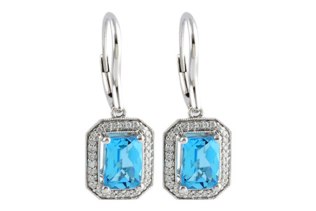 A233-12546: EARR 2.20 BLUE TOPAZ 2.36 TGW