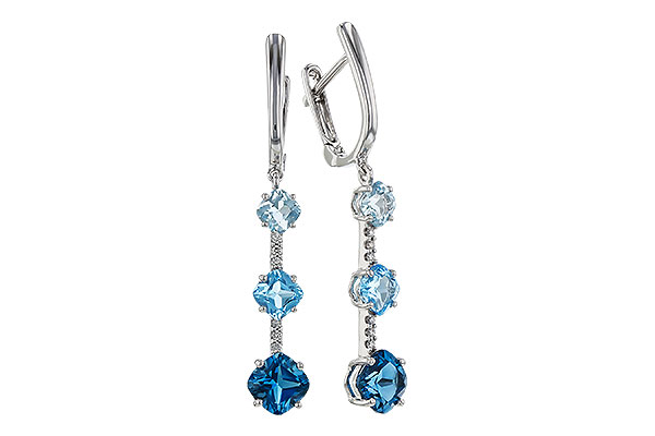 A320-38064: EARRINGS 2.41 TW BLUE TOPAZ 2.45 TGW