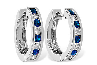E046-76182: EARRINGS .59 SAPP 1.02 TGW