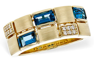 E320-43518: LDS RG .94 LONDON BLUE TOPAZ 1.00 TGW