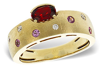 L320-43518: LDS RG .58 MULTI CLR (GAR & PINK SAPP) .66 TGW